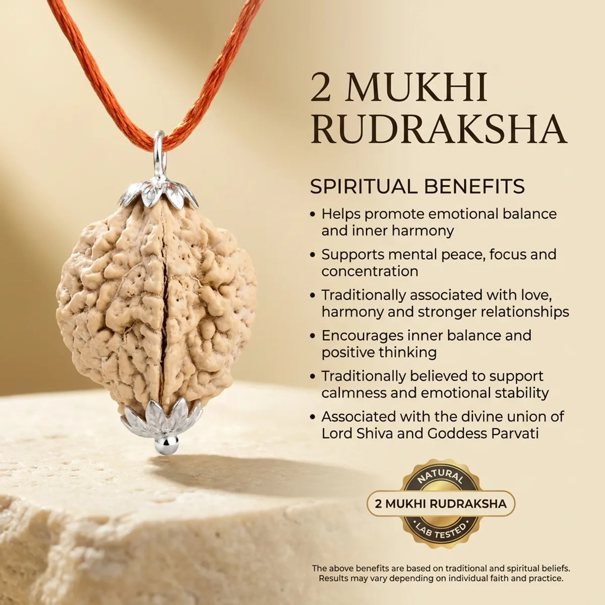 2 Mukhi Nepali Rudraksh — photo 1