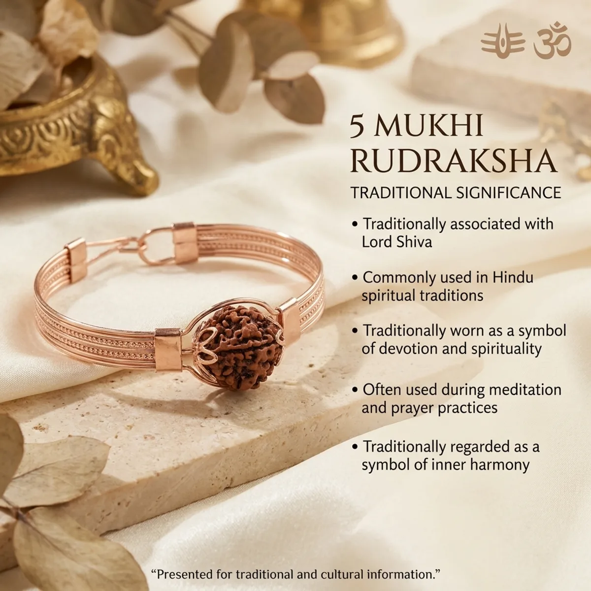 5 Mukhi Rudraksha Kada(Copper) — photo 1