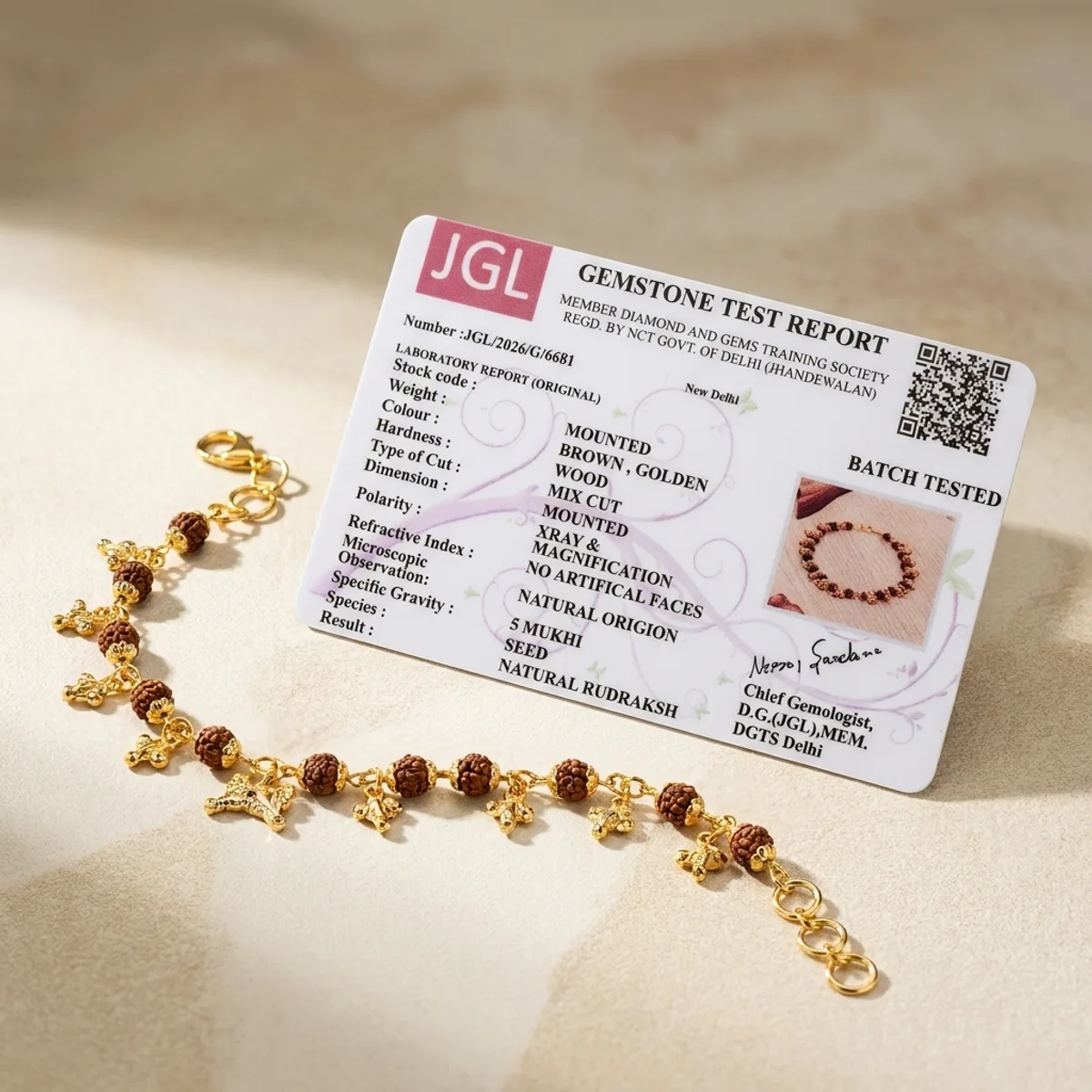 5 Mukhi Rudraksha Bracelet