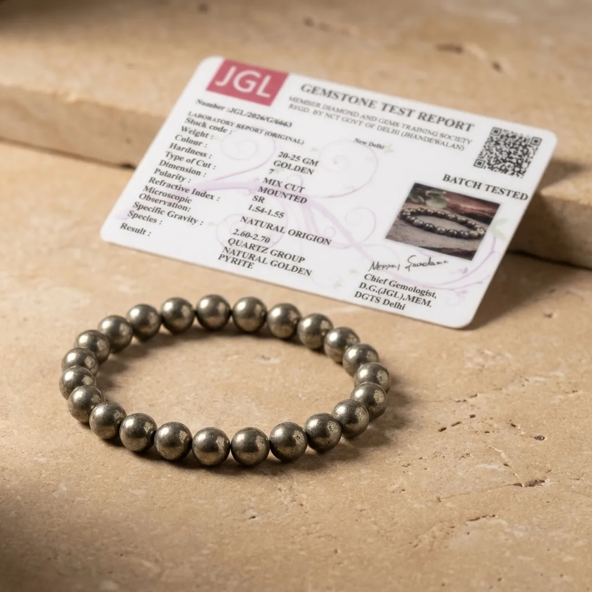 Raw Pyrite Wealth Attraction Bracelet