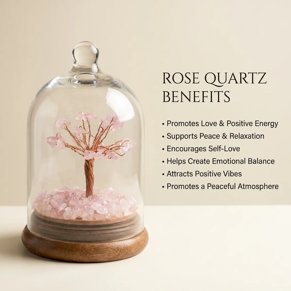 Rose Quartz Love Wish Tree